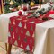 Christmas Table Runner 13x72 Inch, Red Pine Trees Table Decors for Seasonal Winter Xmas Holiday Home Kitchen Dining Party Indoor Outdoor